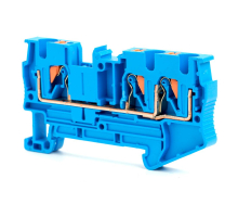 Зажим пружинный, 2-проводной проходной ЗНИ - 4 , JXB PT 4, синий LD572-2-40