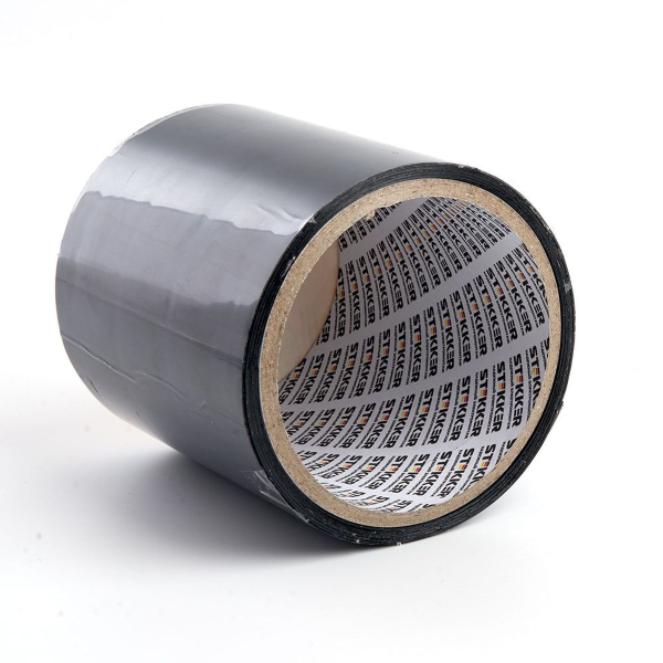 Лента клейкая сверхсильная Stekker 0,7*100 мм, 1,5 м. черная INTP9-0715-10 39918