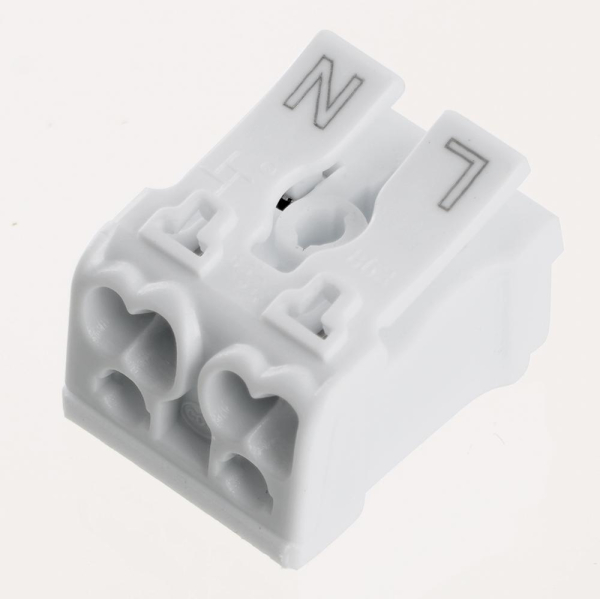 Клемма монтажная STEKKER, LD294-4002, для подключения фазных проводников, 2 контактные группы (3 ввода, 3 вывода на полюс)