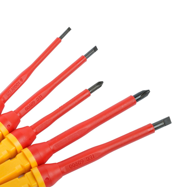 Отвертка VDE со сменными битами до 1000В, 8 предметов STLS005 50409