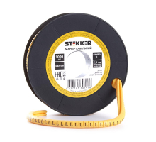 Кабель-маркер 'L' для провода сеч. 6мм2 STEKKER CBMR40-L , желтый, упаковка 500 шт