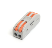 Клемма монтажная д/ подкл. фазн. проводников STEKKER, LD222-422, 2 контактные группы, 1ввод,1вывод на полюс (DIY упак 5 шт)