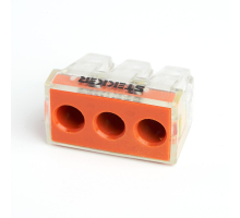 Клемма монтажная 3-проводная STEKKER  для 1-жильного проводника, LD773-173