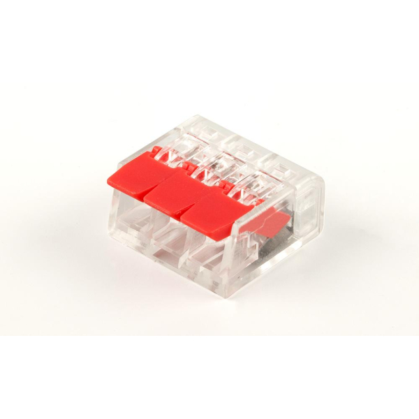 Универсальная компактная клемма 3-проводная STEKKER, LD221-413 (5 штук в упаковке)