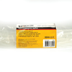 Набор термоусадочных трубок STEKKER HST-210-100TR, длина 100 см., коэф. усадки 2:1, (50шт в упаковке)