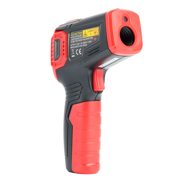 Дистанционный измеритель температуры (пирометр), 2 батареи тип ААА 1,5В, черный/красный MTM HT650A 49998