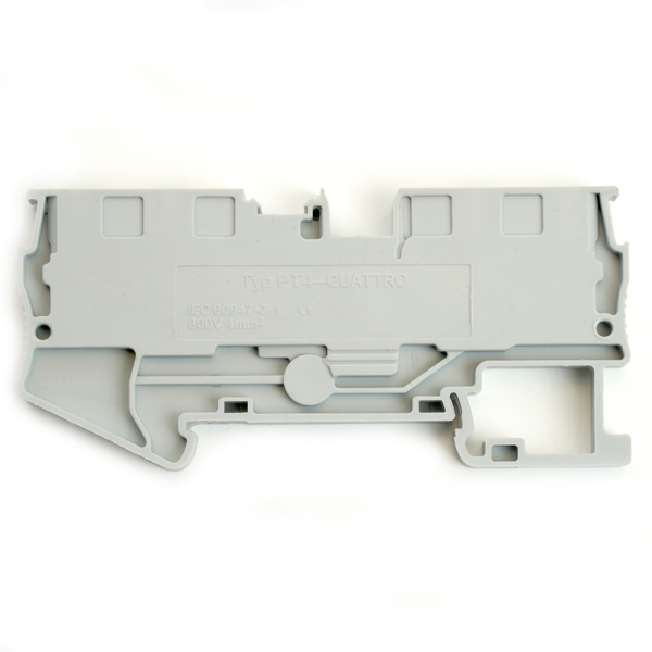 Зажим пружинный, 4-проводной проходной ЗНИ - 4 ,JXB PT 4 , серый LD574-1-40