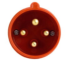 Вилка прямая ST-024 32А 380В 3P+PE IP44, PPG32-024-44, Stekker