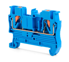 Зажим пружинный, 2-проводной проходной ЗНИ - 2,5 ,JXB PT 2,5 , серый LD572-2-25