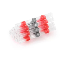 LD302-0515 ГСИ термоусаживаемая с припоем 0,5-1,5 мм2 19A, прозрачный/красный