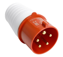 Вилка прямая ST-025 32А 380В 3P+PE+N IP44, PPG32-025-44, Stekker 49431