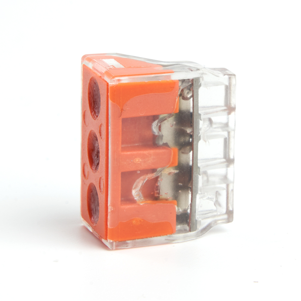 Клемма монтажная 3-проводная STEKKER  для 1-жильного проводника (с пастой), LD773-173-1