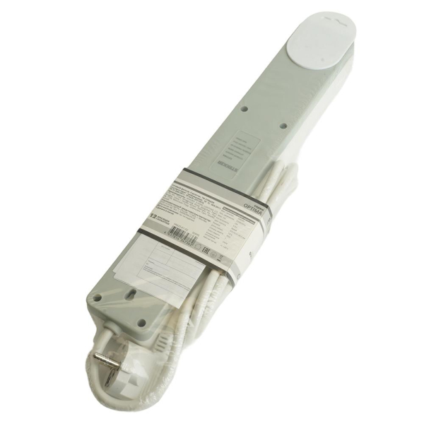 Сетевой фильтр 6-местный с/з STEKKER HM20-61-03 3x1мм2, 3 м, серия Optima, белый