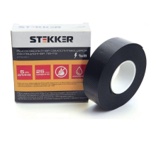 Изолента для высоковольтных проводов, самослипающаяся Stekker INTP8-255-1 25 мм, длина 5 м. (до1кВ) 39158