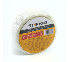 Лента уплотнительная 'серпянка' Stekker 60 г/м2*45 мм, 45 м, белая INTP11-6045-45 39912