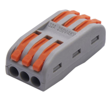 Клемма строительно-монтажная Stekker для подключения фазных проводников 3 контактные группы (1 ввод,1 вывод на полюс), LD222-423 39036