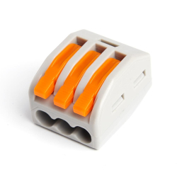 Клемма строительно-монтажная 3-проводная STEKKER, LD222-613