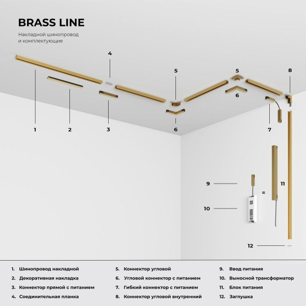 Коннектор L-образный Elektrostandard Brass Line 85006/00 a069642