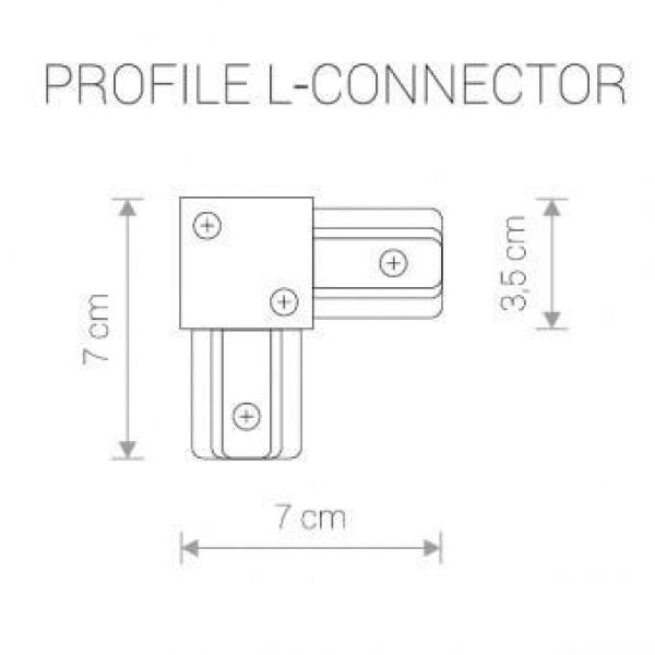 Коннектор L-образный Nowodvorski Profile 9456 Коннектор L-образный Nowodvorski Profile 9456