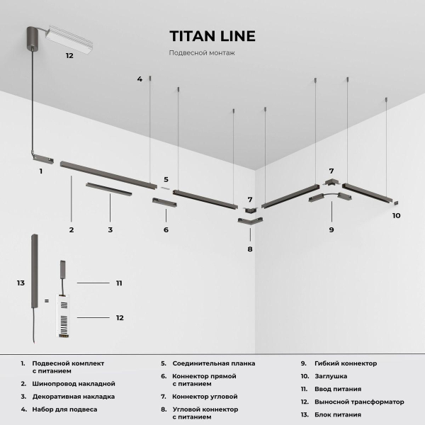 Коннектор прямой Elektrostandard Titan Line Magnetic 85008/00 a069723