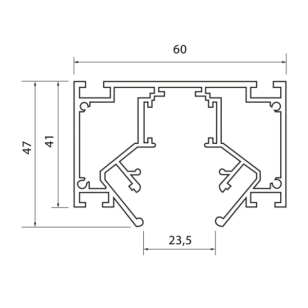 Шинопровод под натяжной потолок ST Luce Skyline 48 ST047.529.02