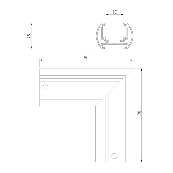 Коннектор угловой для шинопровода Elektrostandard Slim Magnetic 85135/00 черный a065259