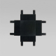 Соединитель четырёхсторонний для накладного шинопровода Elektrostandard Flat Magnetic 85003/00 черный a063738