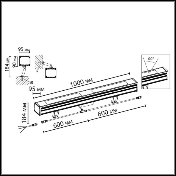 Напольный переносной светильник Odeon Light Waterfall IP65 Hightech 7186/80FL