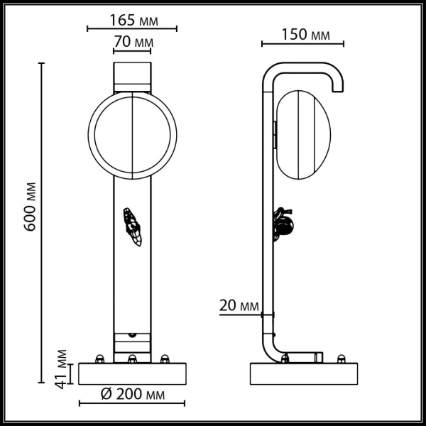 Ландшафтный светильник ODEON LIGHT NATURE 5434/1F