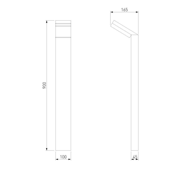 Уличный светодиодный светильник Elektrostandard Sensor 1542 Techno Led черный a053948