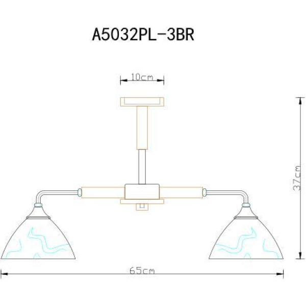 Потолочная люстра Arte Lamp Matthew A5032PL-3BR Потолочная люстра Arte Lamp Matthew A5032PL-3BR
