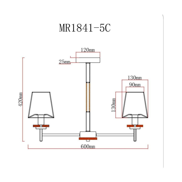 Потолочная люстра MyFar Daniel MR1841-5C Потолочная люстра MyFar Daniel MR1841-5C