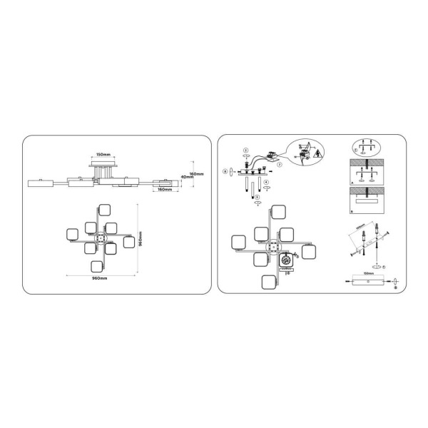 Люстра на штанге Ambrella light COMFORT FL4888 Люстра на штанге Ambrella light COMFORT FL4888