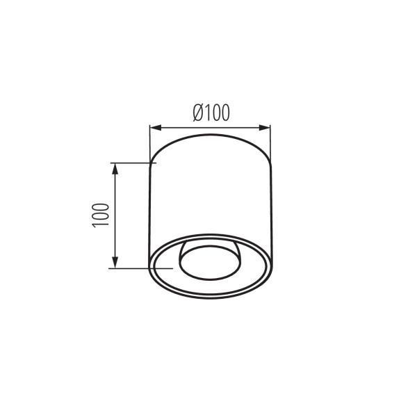 Накладной точечный светильник Kanlux ALGO GU10 CO-W 27035