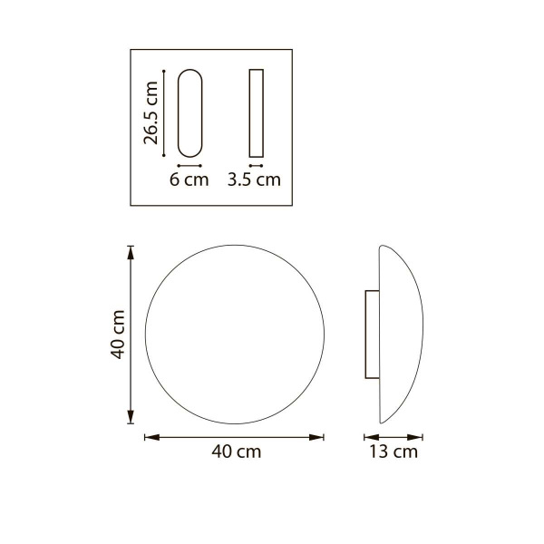 Светильник настенно-потолочный 8W 640Lm 3000K, белый Genova Lightstar 610646