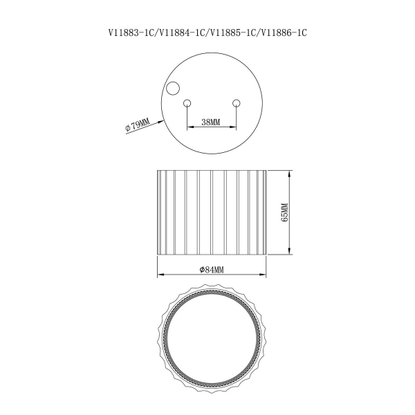 Настенно-потолочный светильник Moderli Cora V11885-1C