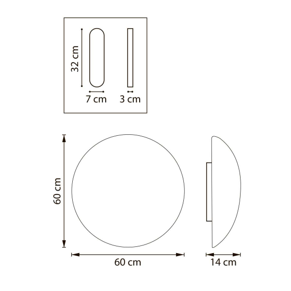 Светильник настенно-потолочный 15W 1200Lm 3000K, белый Genova Lightstar 610666