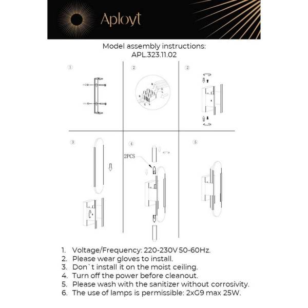 Настенный светильник Aployt Klodett APL.323.11.02 Настенный светильник Aployt Klodett APL.323.11.02