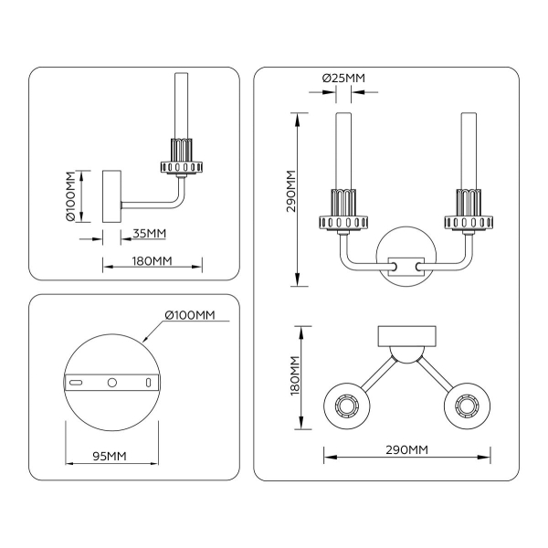 Настенный светильник Ambrella Light HIGH LIGHT LH53130