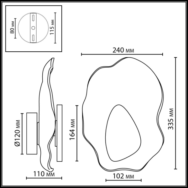 Настенный светодиодный светильник Odeon Light Coralla L-Vision 5461/12WLB