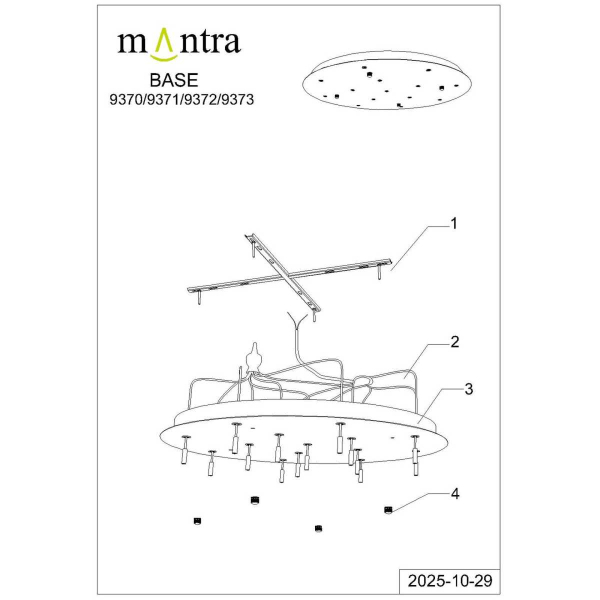 Потолочное основание Mantra Modular Light Florones 9372