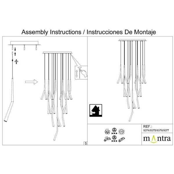 Потолочное основание Mantra Modular Light Florones 9375