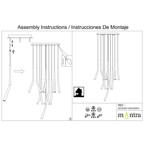 Потолочное основание Mantra Modular Light Florones 9370