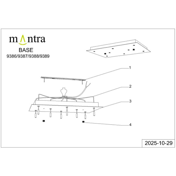Потолочное основание Mantra Modular Light Florones 9389