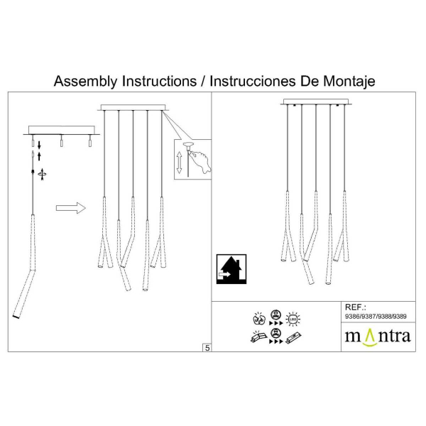 Потолочное основание Mantra Modular Light Florones 9389