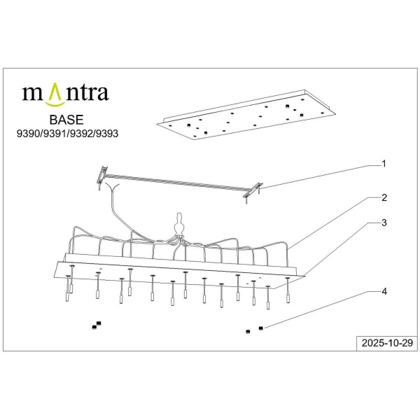 Потолочное основание Mantra Modular Light Florones 9393
