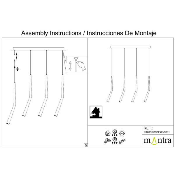 Потолочное основание Mantra Modular Light Florones 9379