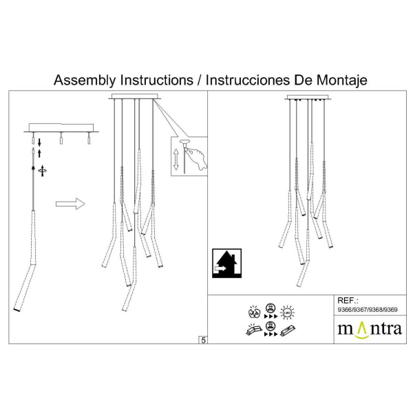 Потолочное основание Mantra Modular Light Florones 9367