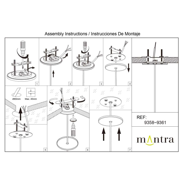 Потолочное основание Mantra Modular Light Florones 9361