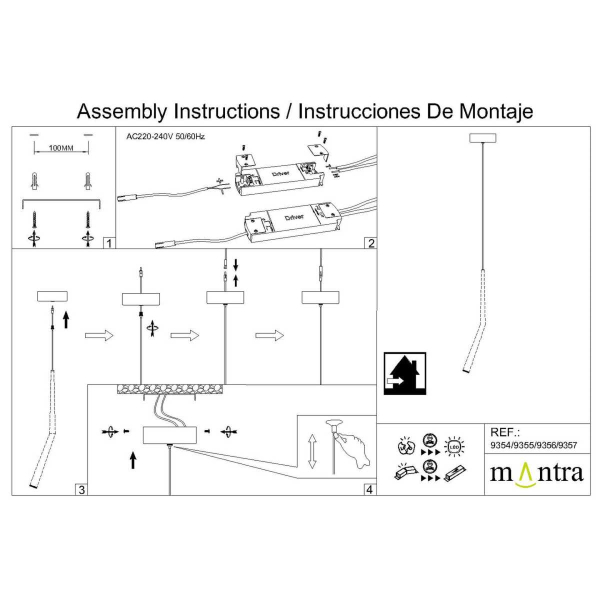 Потолочное основание Mantra Modular Light Florones 9354